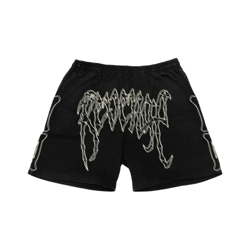 Revenge Черные Унисекс Повседневные шорты