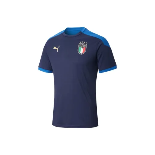 PUMA Твидовый Синий Мужской Футбольный Джерси