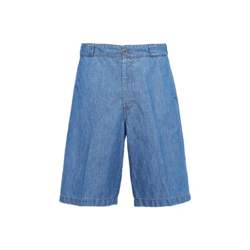 PRADA SS23 Повседневные шорты Мужские Светло-синие