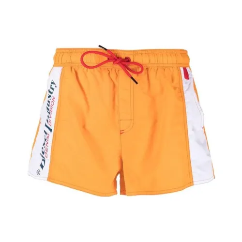DIESEL Мужские плавательные шорты оранжевого цвета
