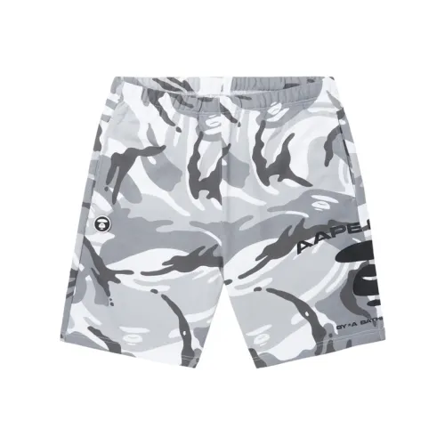 AAPE Белый камуфляж WHZ Мужские Повседневные шорты