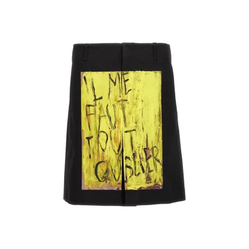 RAF SIMONS Черный Унисекс Повседневные короткие юбки