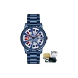 Синий стальной браслет