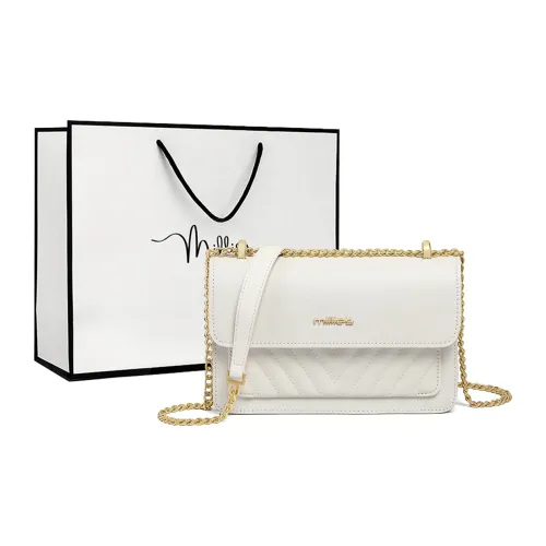 MILLIE'S Сумка через плечо из коровьей кожи маленькая квадратная сумка стандартная женская белая