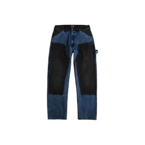 Aries Синий Черный Мужские Джинсы