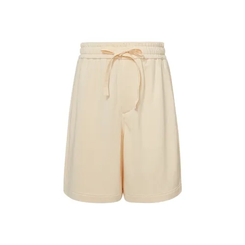 RAZZLE Light Yellow Men's Casual Shorts RAZZLE Светло-желтые мужские повседневные шорты