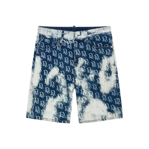 DILLO SS25 Джинсовые шорты Мужской Темно-синий Синий Буква