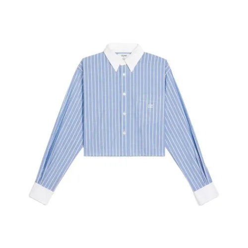 CELINE Синий Женские Короткие Топы