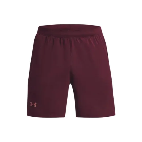 Under Armour Launch Темно-красные Мужские Повседневные Шорты