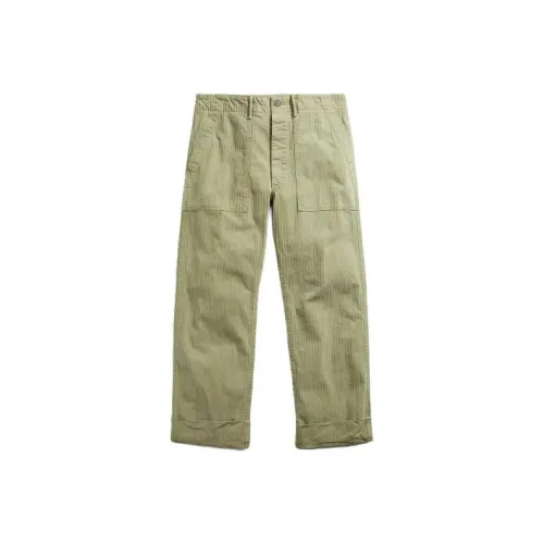 Polo Ralph Lauren Елочка Узор Брюки Повседневные Мужские Зеленые