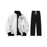 Комплект (Белый топ + Черные штаны)