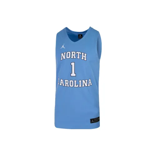 Jordan College Replica UNC Синий Мужские баскетбольные майки
