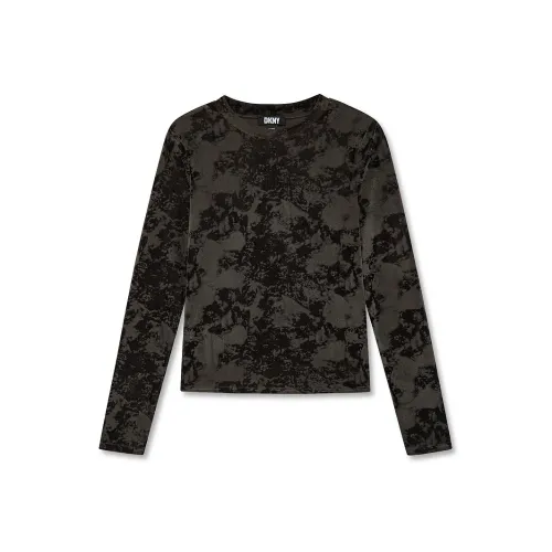 DKNY Стандартная футболка женская зеленая