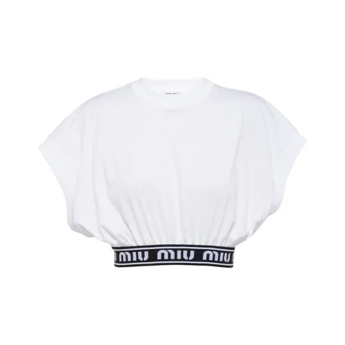 MIU MIU Белый Женские Короткие Топы