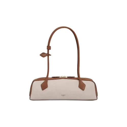 Alaia Linen Bag Crossbody Bag Medium Women's Apricot Brown