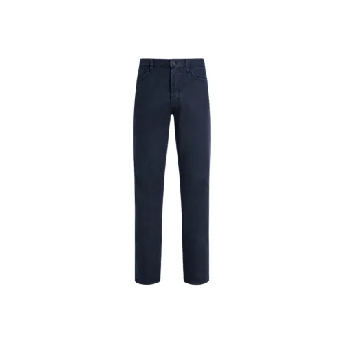 Ermenegildo Zegna Темно-синие мужские джинсы