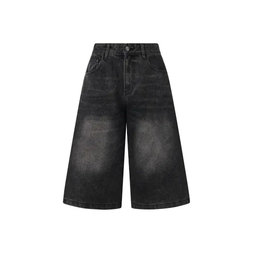 GTRG Черные унисекс джинсовые шорты