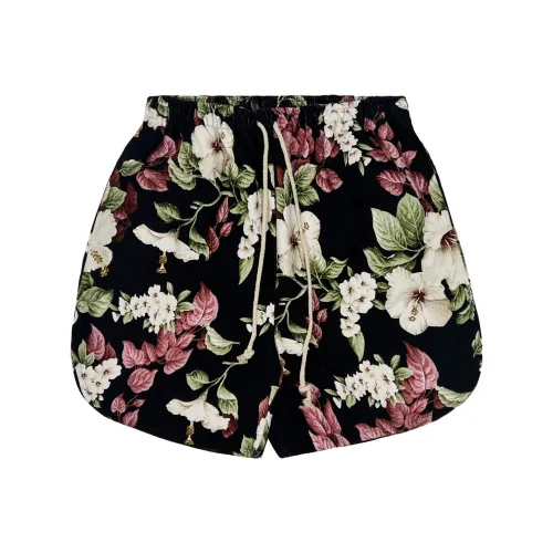 JUNGLE GURL Повседневный Отпуск Путешествие Шорты Унисекс Черный