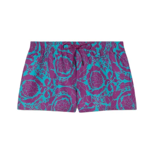 VERSACE Пляжные шорты Мужские Фиолетовые