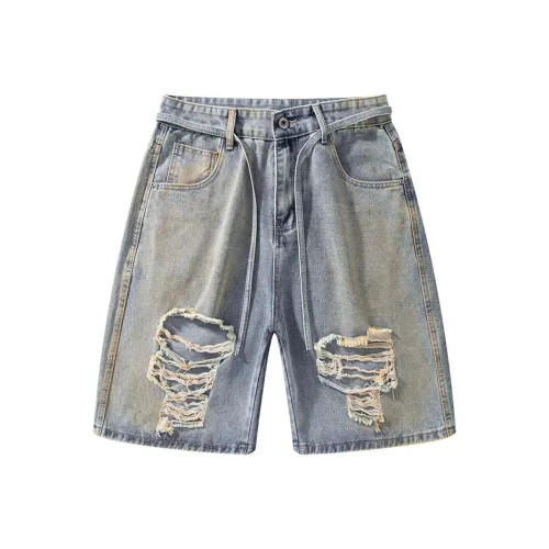 YINLEI Джинсовые шорты Мужские Светло-синие