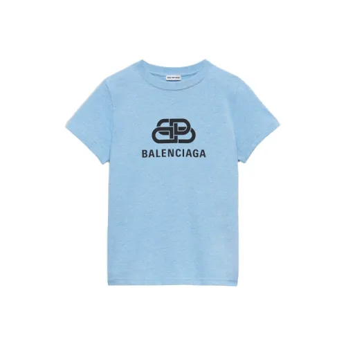Balenciaga T-Shirt Женская Светло-Синяя
