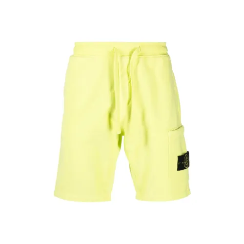 STONE ISLAND Желтые Мужские Спортивные Шорты
