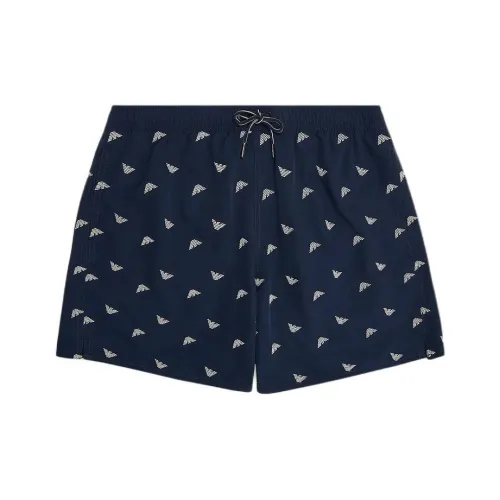 EMPORIO ARMANI Пляжные шорты Мужские Морской синий