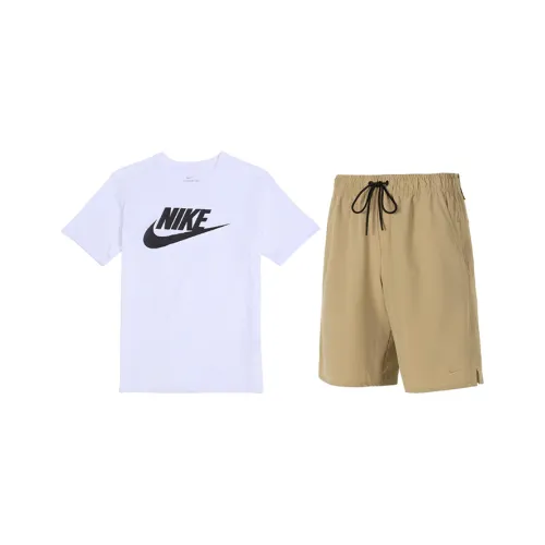 Nike Белый+Хаки Мужская Повседневная Спортивная Одежда