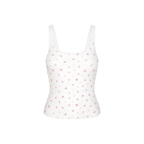 SKIMS Wedding Dress Series Майка Женская Неоновый Orchid Розовый С принтом Неоновый Orchid Розовый С принтом