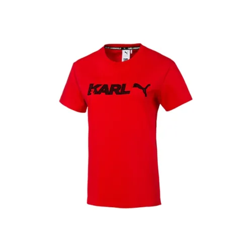 PUMA Ярко-красные Женские Футболки