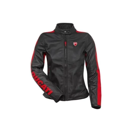 Дукати Унисекс Байкерская куртка из натуральной кожи