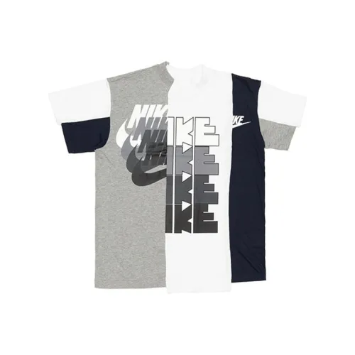 Nike x Sacai T-Shirt Женская Трехцветная Пэчворк