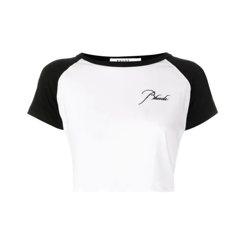 Rhude Белый Женские Короткие Топы