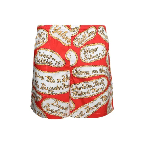 Bode Red Men's Casual Shorts Bode Красный Мужские Повседневные Шорты