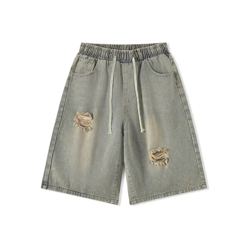 Michael Rock Джинсовые шорты Унисекс Желтый Грязь