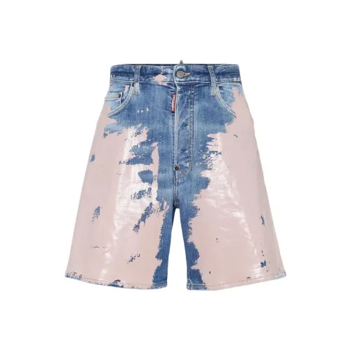 DSQUARED 2 25SS Джинсовые шорты Мужские Синие Розовые