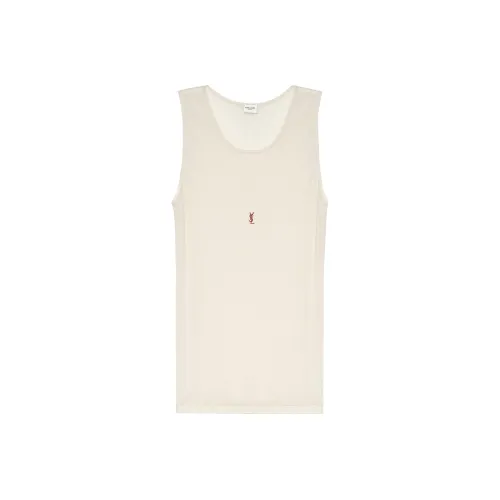 SAINT LAURENT Бежевые Женские Майки