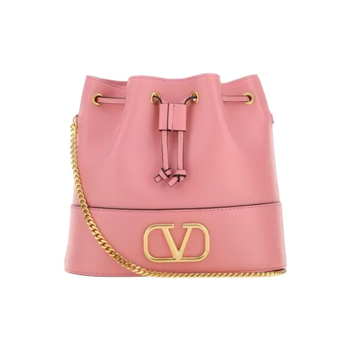 Valentino Vlogo Lambskin Bucket Bag Crossbody Bag Shoulder Bag Mini Women's Pink