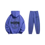 Комплект (Темно-фиолетовый с длинным рукавом + темно-фиолетовые штаны)