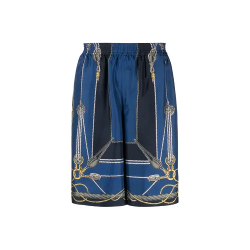 VERSACE SS24 Повседневные шорты Мужские Синие