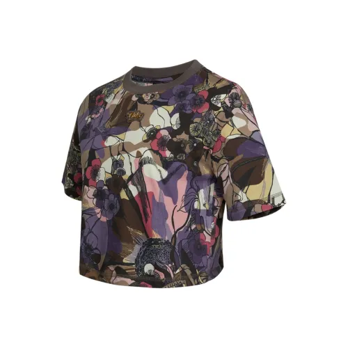 NIKE Многоцветные Женские Короткие Топы