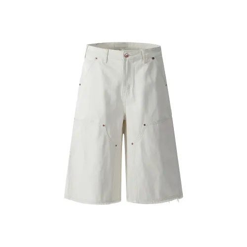 FDYZ Джинсовые шорты Унисекс Снежноягодник Белый