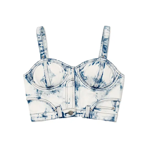 SMFK Wild World Wild World Series Синий деним Камуфляж Женские Майки