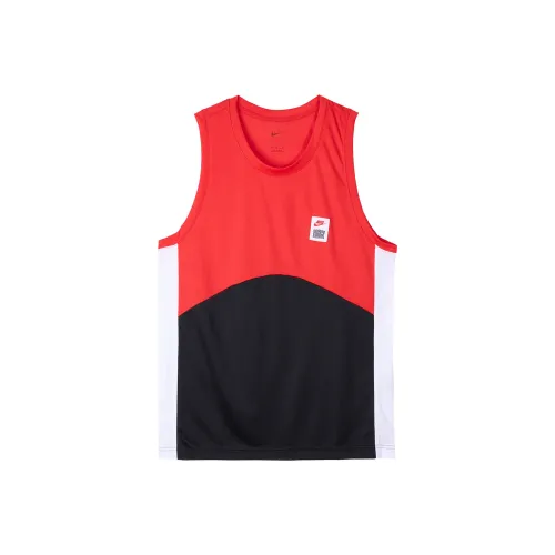 Nike Баскетбольная Джерси Мужская Красная Черная