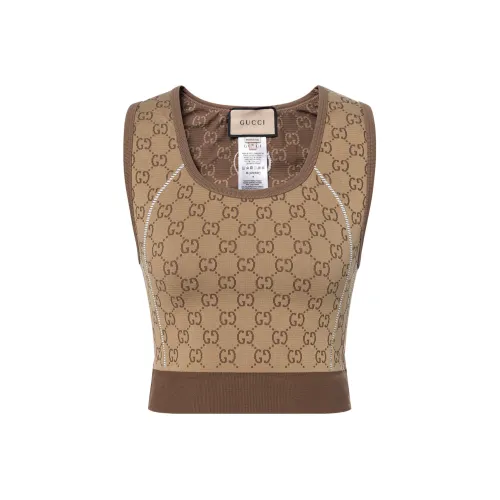 GUCCI FW22 Майка Женская Коричневая