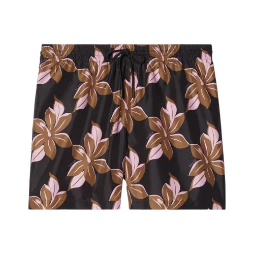 GUCCI SS25 Пляжные шорты Мужские Темно-коричневые