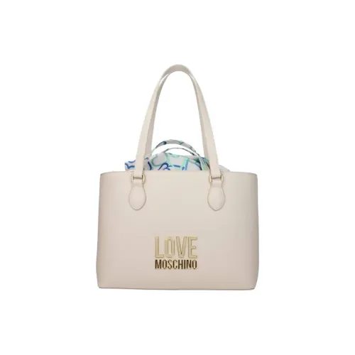 LOVE MOSCHINO ПУ (полиуретан) Сумка-тоут Сумка для покупок Сумка через плечо Большая женская Бежевая