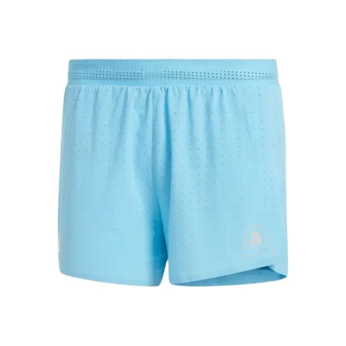 Adidas Boston Marathon 2024 Adizero Бег Split Shorts Повседневные шорты Мужские Синий