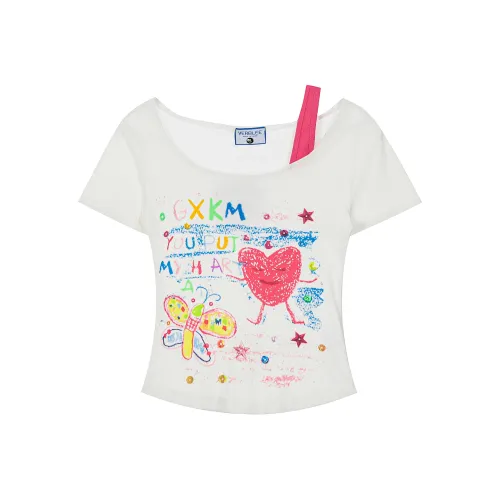 Standard Minimalist Style T-Shirt Women's Pure White Color