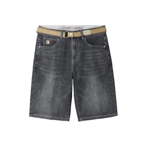 HLA Джинсовые шорты Мужские Джинсовый градиент Черный Средний 11